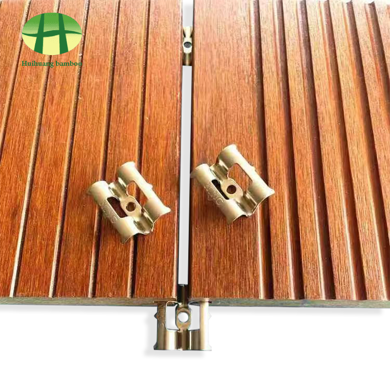 Elemento di fissaggio che unisce pavimenti in bambù pesante