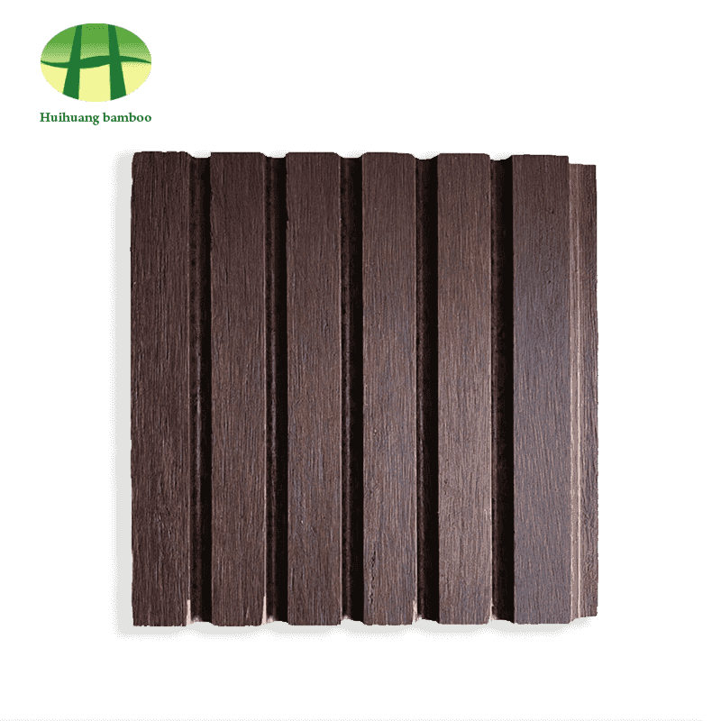 Pavimento in bambù con scanalatura larga