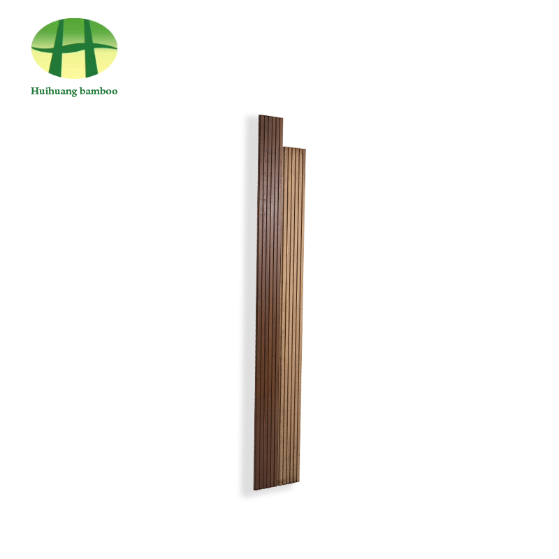 Pavimento in bambù con scanalatura larga