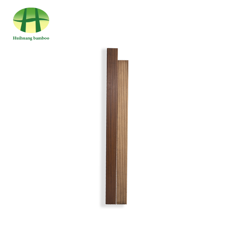 Pavimento in bambù con scanalatura larga